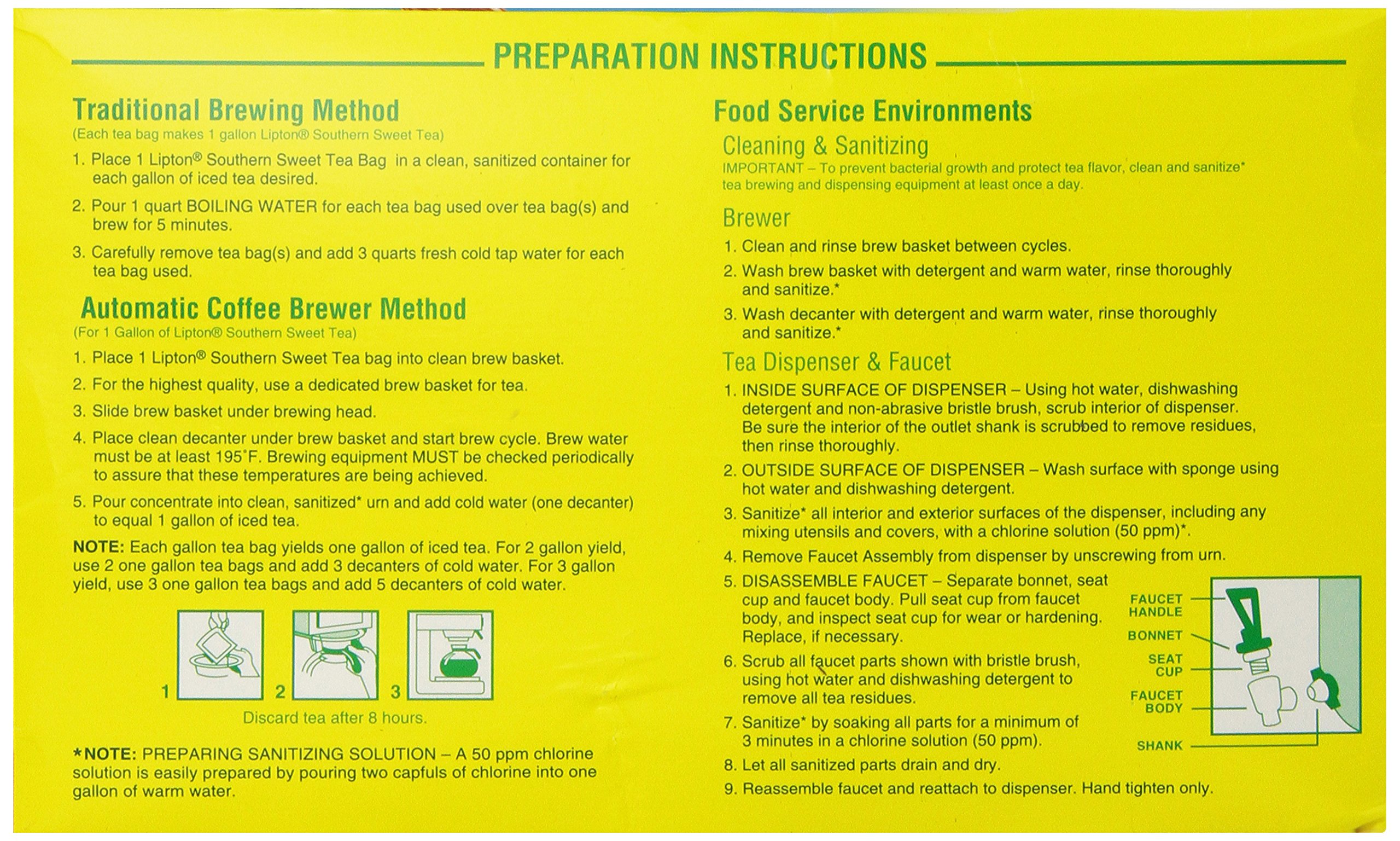 Lipton Southern Sweet Tea, GallonSize Tea Bags, 18Count eBay