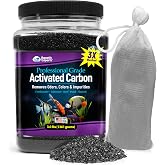 Premium Activated Carbon, Aquarium Carbon for Fish Tank Filter, Aquarium Filter Media, Granulated Charcoal for Fish Tanks, Activated Charcoal Bulk (3 lbs with Fine Mesh Bag)