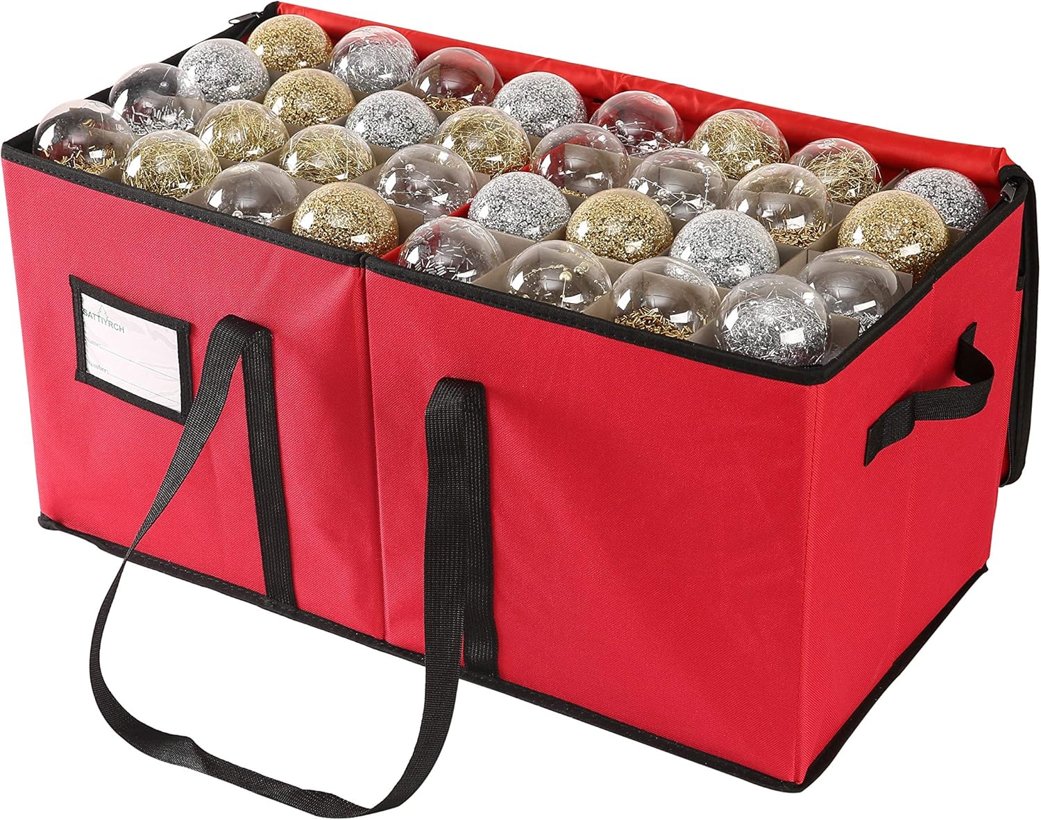 Holiday Décor Storage - Sattiyrch Christmas Ornament Storage Box,Box Contributes Slots for 128 Holiday Ornaments 3-Inch