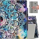 VORI Case for 2023/2021 Release Amazon Kindle Fire HD 10 Tablet (13th/11th Generation) and Fire HD 10 Plus 10.1" - Slim Folding Stand Folio Cover with Auto Wake/Sleep &amp; Hand Strap, Mandala