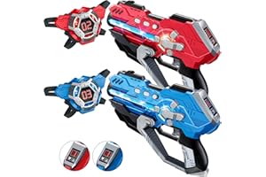 Diuerma Laser Tag Set of 2-Infrared Multi Function Laser Gun-2 Guns and 2 Vests-Indoor&Outdoor Play Toy-Laser Tag Gifts for Boys Girls Teens and Team-Ages for 6 7 8 9 10 11 12+ Year Old