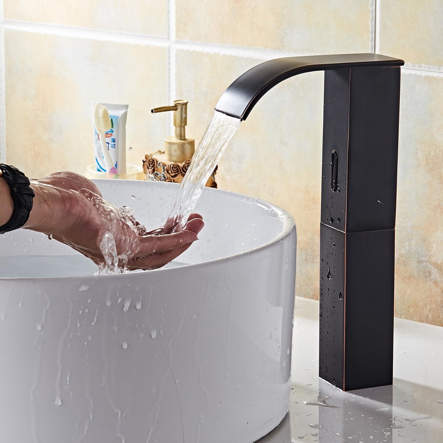 Photo 1 of Electronic Automatic Sensor Touchless Bathroom Sink Faucet