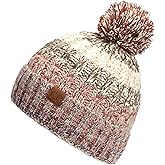 C.C Exclusives Women's Winter Seed Stitched Confetti Pom Beanie Hat (HAT-1816)(HAT-2214)(HAT-2085)(HAT-3841)