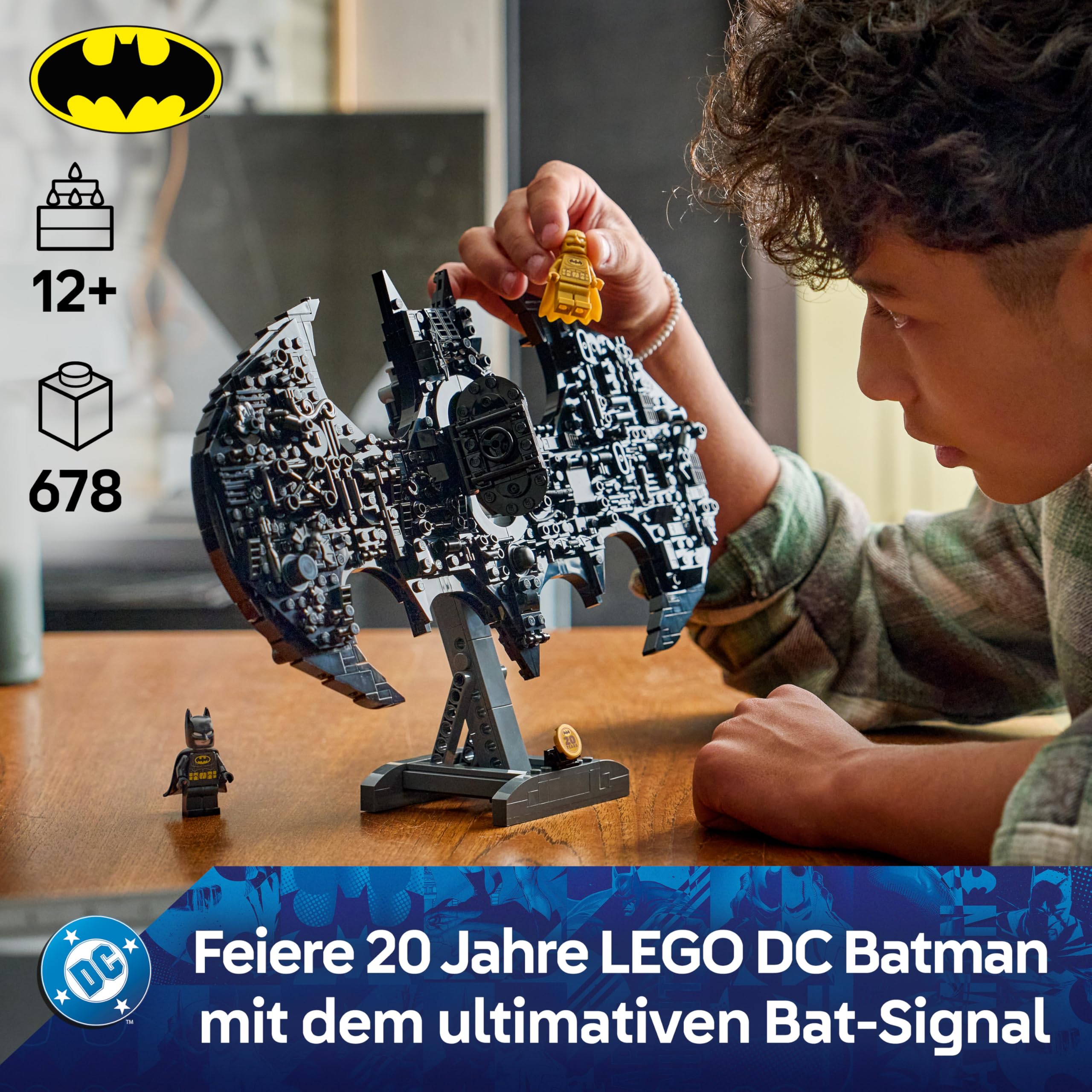 LEGO DC Batman: Batman Logo - Superhelden Spielzeug mit Minifiguren - Kreativer Modellbau für Jungen und Mädchen - DIY Deko für Kinderzimmer - Geschenk für Fans ab 12 Jahren - 76330 2