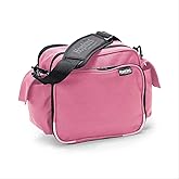 Hopkins Medical Products Mini Home Health Shoulder Bag, 600D Waterproof Material, Fold-Down Compartment for Easy Organization, Adjustable Straps and Reinforced Bottom, 10x7x9.5 inch, Chic Pink Design