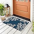 Liora Manne Esencia Machine Washable Non-Slip Low Profile Indoor/Outdoor Mat-Transitional, Coastal, Beach, Border, Coral Edge