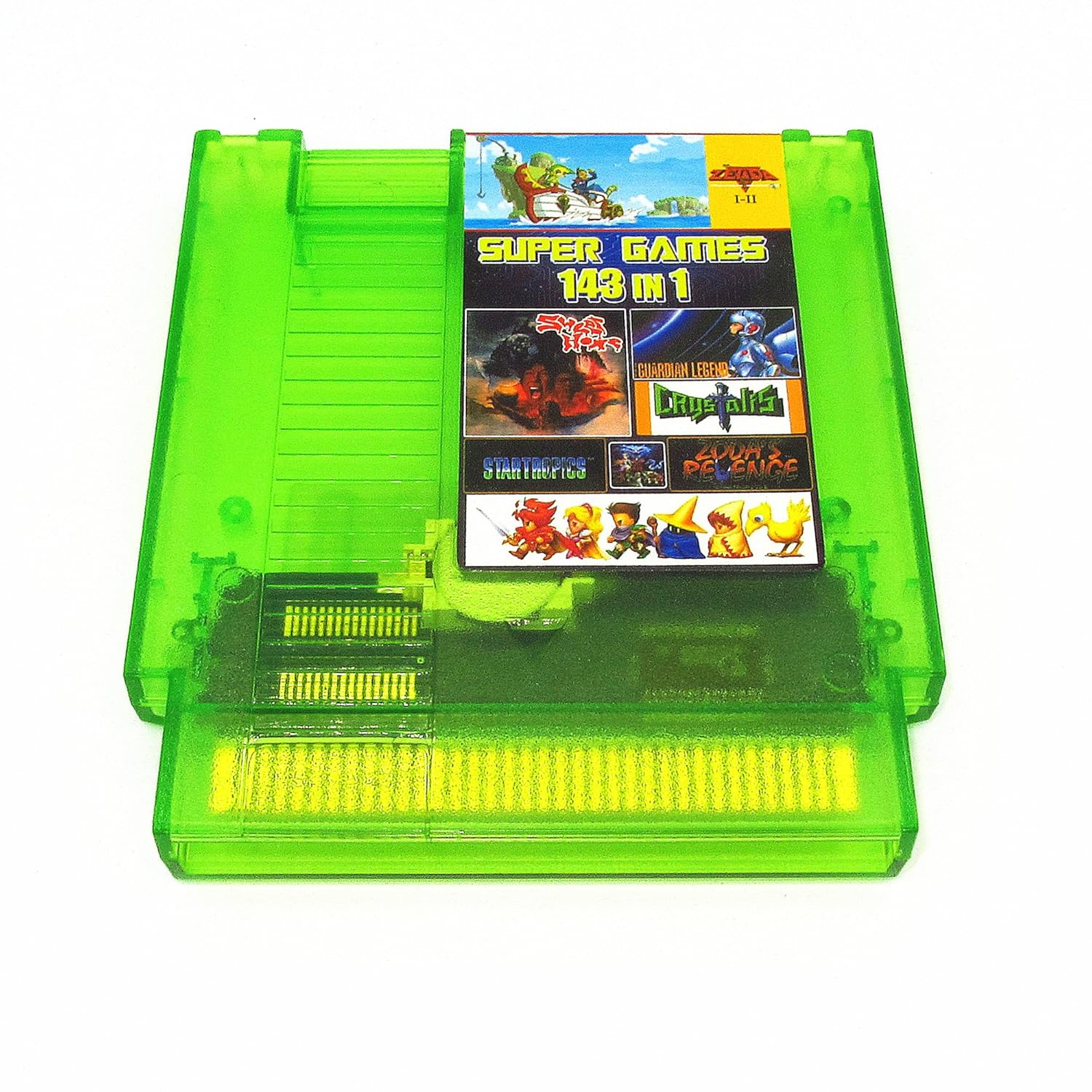 143 in 1 NES Super Games Multi Cart 72 Pin - TRANSPARENT GREEN - LIMITED EDITION: Video Games