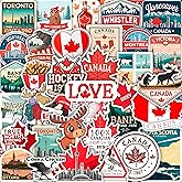 100Pcs Canada Stickers for Luggage, for Water Bottle, Canadian Stickers - Canada Party Supplies - Canadian Gifts - Gift for Women & Men