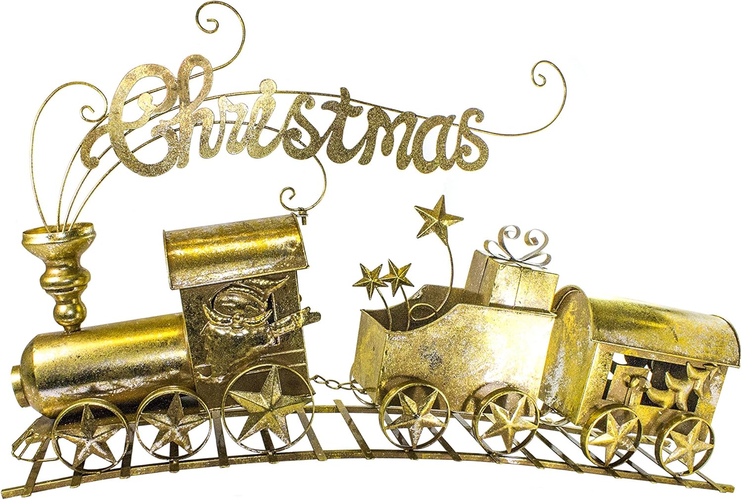 metal christmas train set