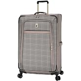London Fog Brentwood IV 29" Expandable Spinner Softside Suitcase, Rose Charcoal
