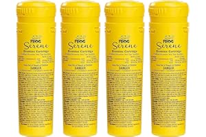 FROG Serene Replacement Bromine Cartridges for use with Hot Tub FROG Serene Floating Sanitizing System - Prefilled for Quick & Easy Hot Tub Maintenance - 4 Pack