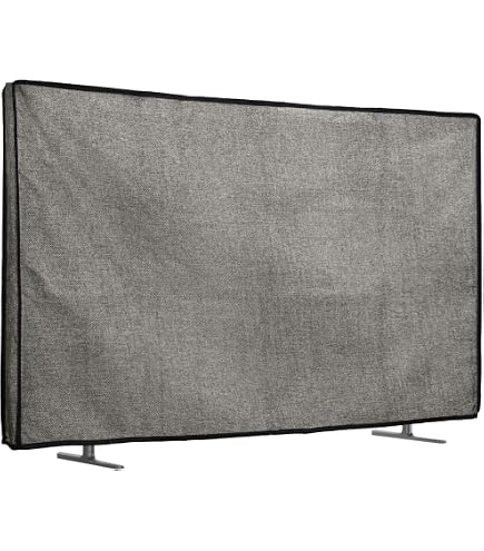 Housse Protection Écran TV 81-85 Cm Intérieure Élastique Anti-Poussière – Noire, Tissu Extensible Facile à Enfiler