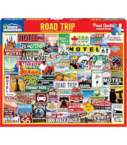 Amazon.com: White Mountain Puzzles Route 66 - 1000 Piece