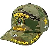 US Army Veteran Hat for Men Official Licensed Military Veterans Embroidered Patch Design Army Seal Adjustable Baseball Cap