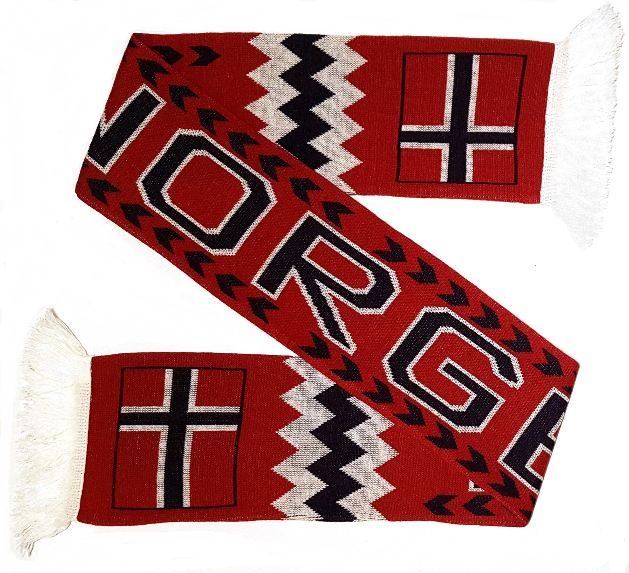 Norway Norge Football Knit Scarf