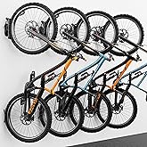 Kesito Swivel Bike Wall Mount, Vertical Bicycle Rack for Garage, Wall Mounted Bike Hanger Hook, Hanging Bike Storage Garage O