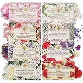 Wavertree & London Assorted Floral Elegance Scents Natural Soap Bars (Pack of 8), 7oz Moisturizing Triple Milled Soap Bars Enriched with Shea Butter and Pure Plant Oils | All Body & Bath Soap