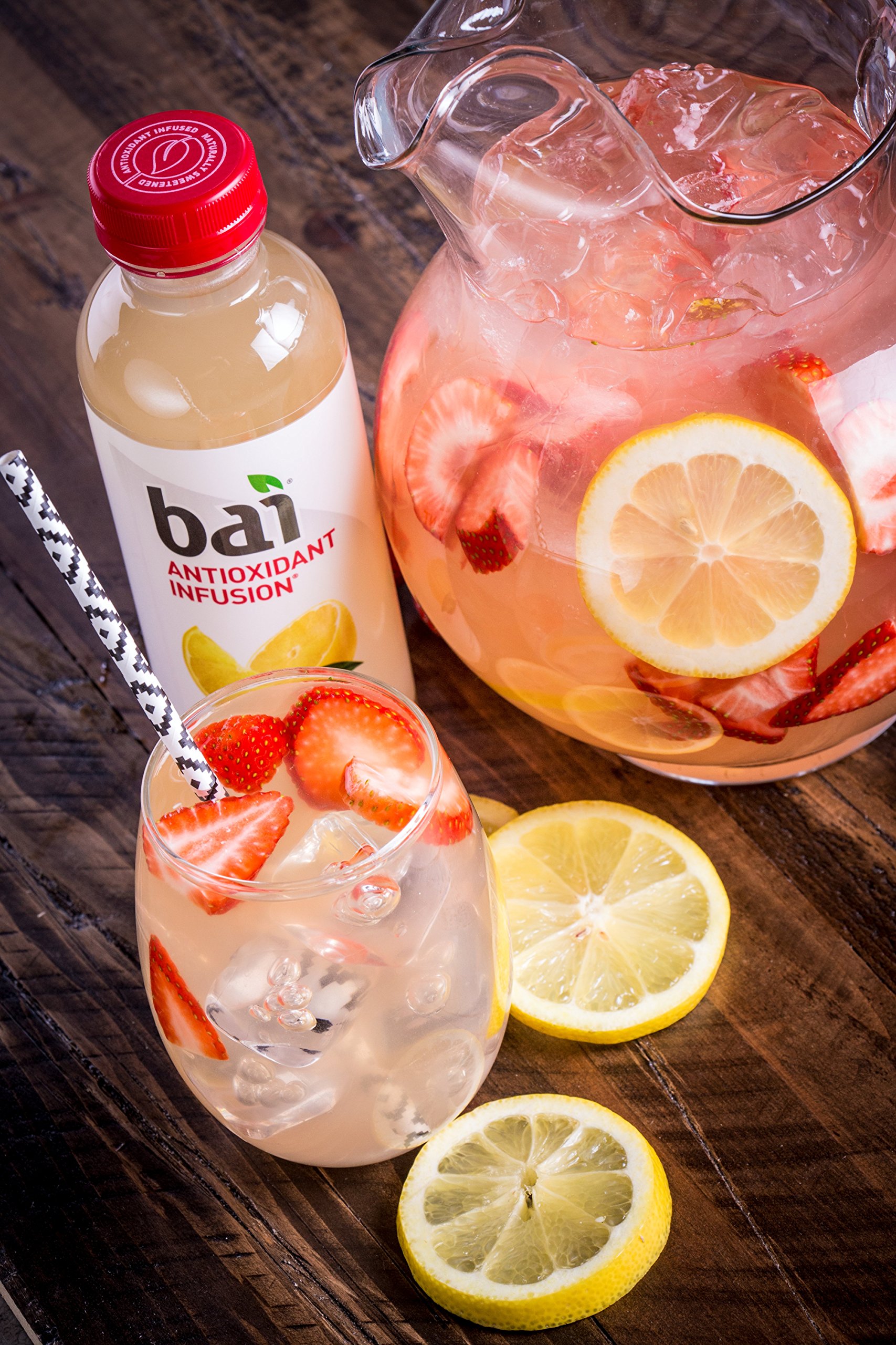Bai Flavored Water, Limu Lemonade, Antioxidant Infused Drinks, 18 Fluid