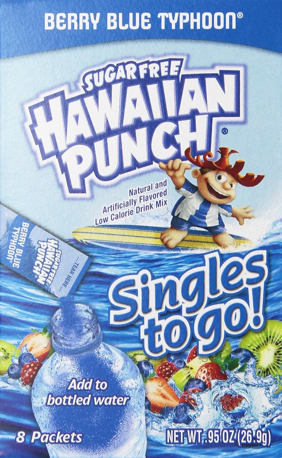 Hawaiian punch singles to go sugar free berry Blue typhoon - 8ct (072392319251)