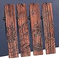 4Pcs Wood Bookmark for Men,Adventure Wooden Carving Book Mark Valentine's Day Gifts for Men Book Lovers