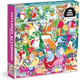 Mudpuppy - Caturday Afternoon 500 Piece Jigsaw Puzzle | Illustrated by Rebecca Jones, Cozy Cats, For Adults, Family, and Kids, Recycled Paper, No Dust, Finished Size 20" x 20"