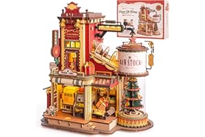 ROBOTIME 3D Wooden Puzzles for Adults, Christmas Gift Factory Wooden Music Box EAB01, Gift for Craft Enthusiast Model Buildin