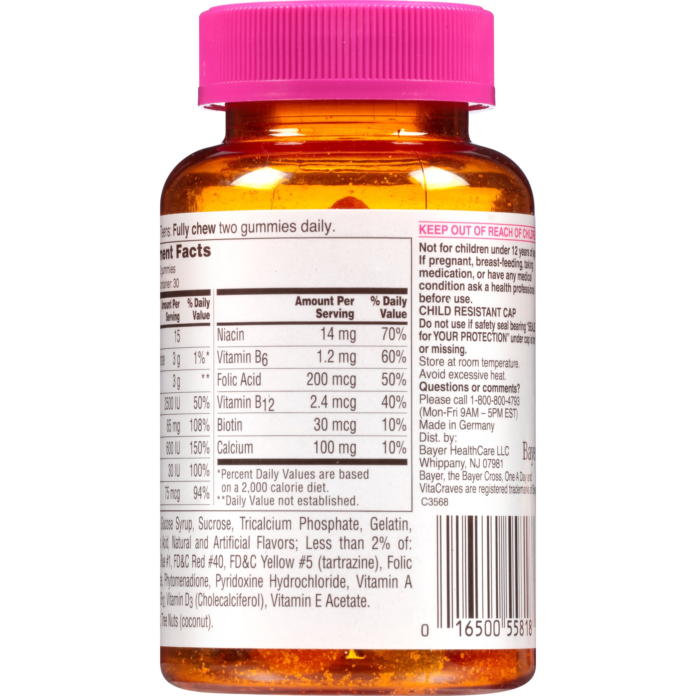 One A Day For Her VitaCraves Teen Multivitamin Gummies, 60