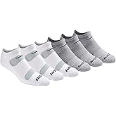 Saucony Men's RunDry Mesh Ventilating Comfort Fit Performance No-Show Socks, Available in M-XXL (6, 12, 18 Pairs)
