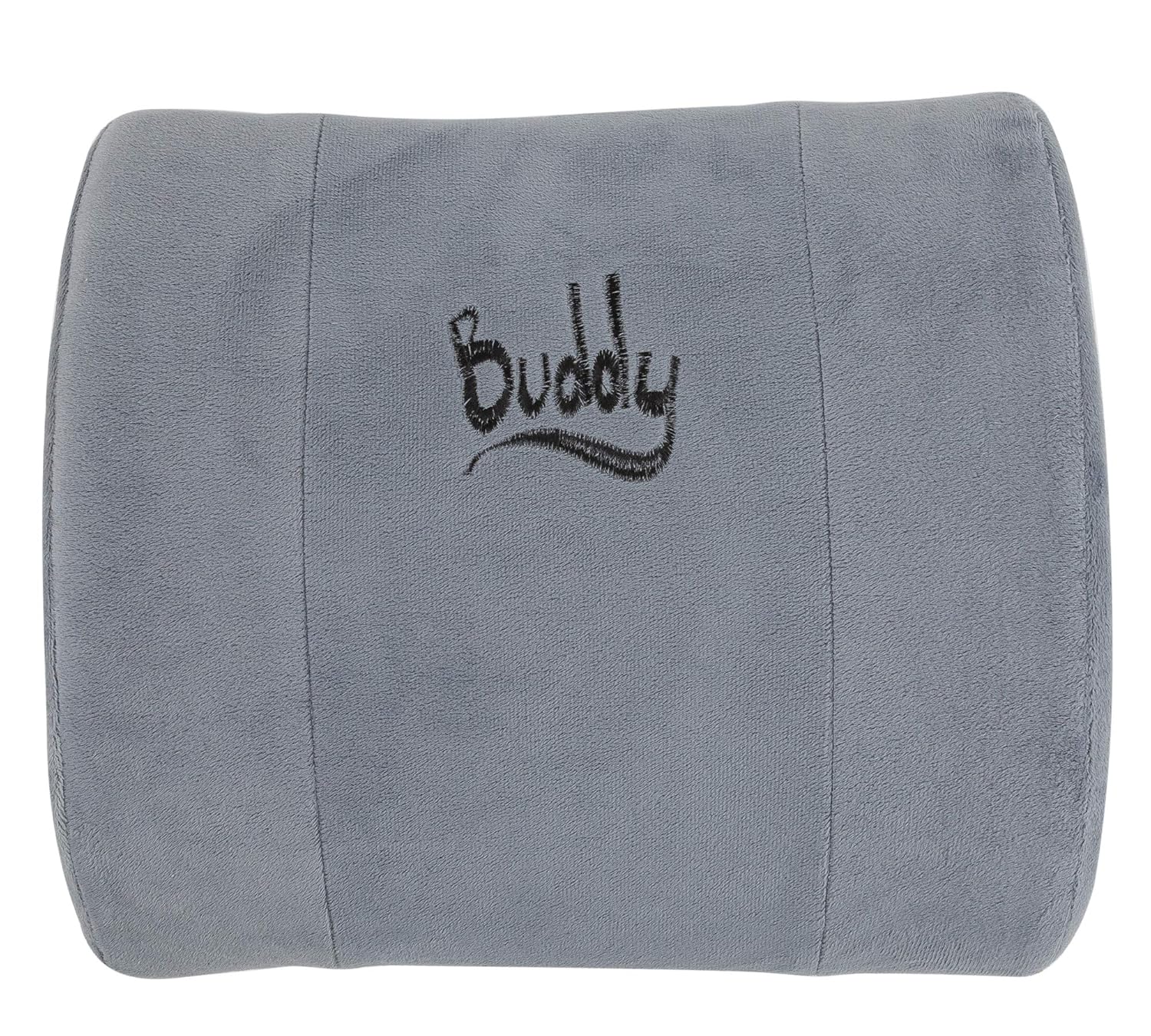 Buddy Lumbar Support Pillow - Office Chair & Car Seat Cushion Therapeutic Grade Memory Foam W/Adjustable Back, Removable, Washable Cover, Carrying Case, Back Pain Relief Guide, and Care Instructions
