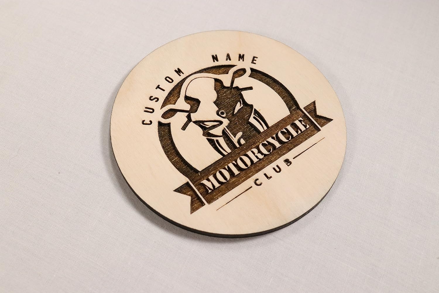 CUSTOM Motorcycle Coasters Unfinished 3.5" Round Wood