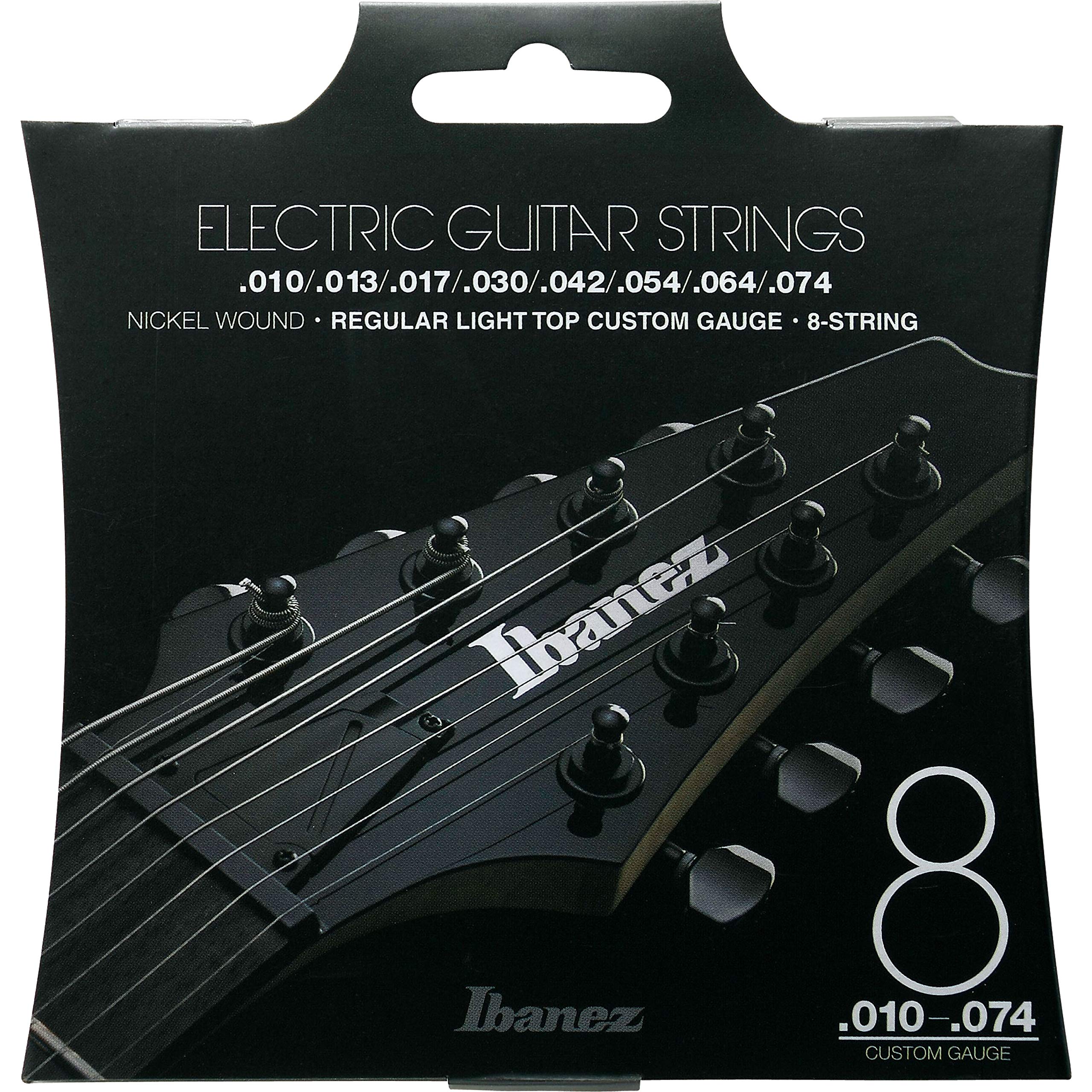 Ibanez IEGS81 Junior Electric Guitar String Nickel Wound Set (8–String, 010–074 Regular Light)