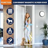 DIKER Fly Screen Door Mesh 75x210cm White Magnetic Curtain view 5
