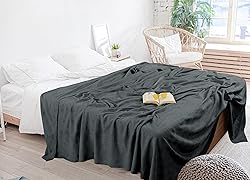 Utopia Bedding Smoke Gray 100% Cotton Blanket