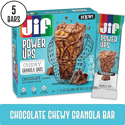 Jif Power Ups Barras de granola masticables, manteca de ...
