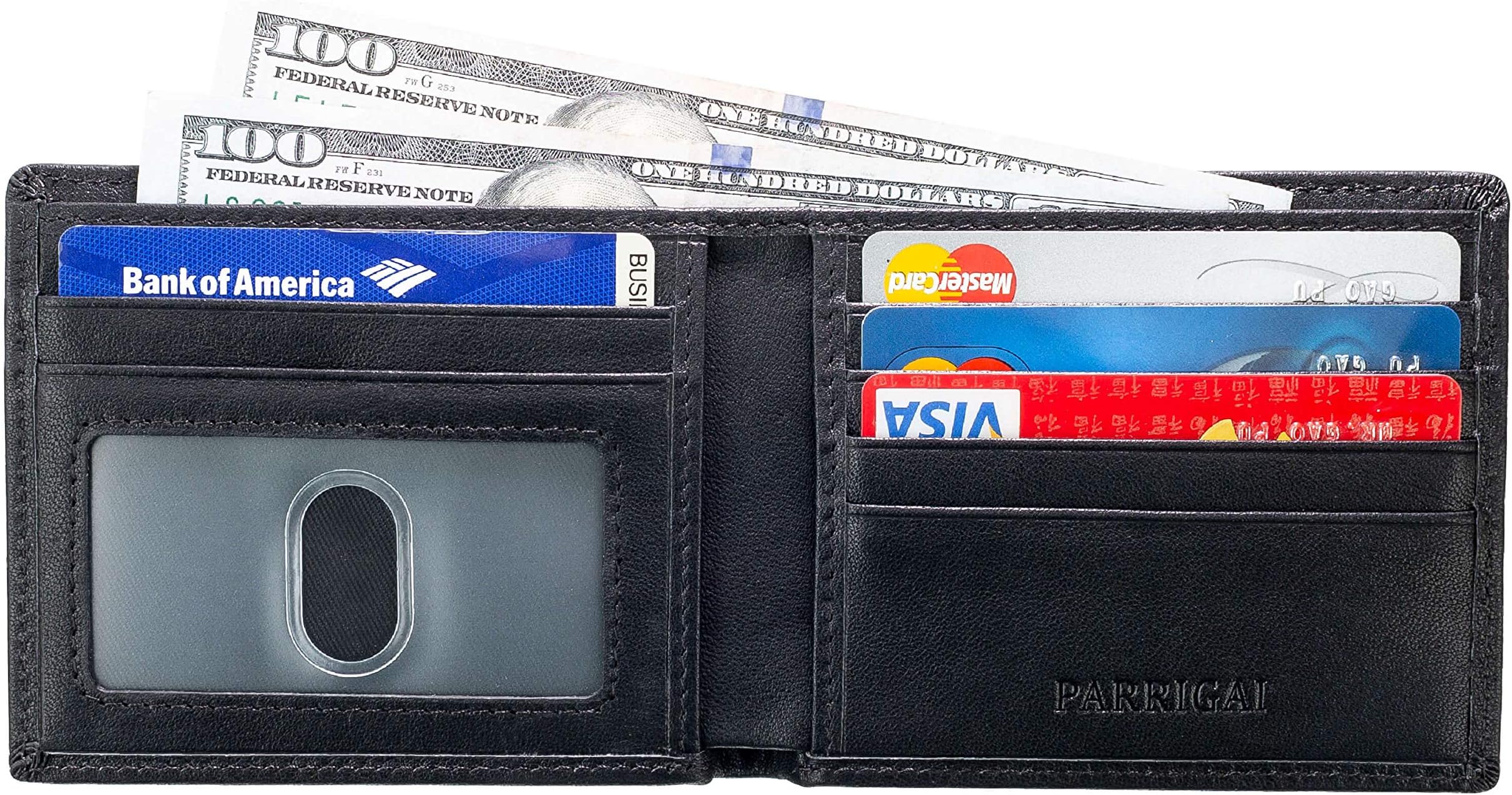 Parrigai Wallets for Men - RFID Blocking Mens Bifold Genuine Leather Slim Wallet