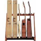 Nefelibata Multi-Purpose Guitar Stands 5 Wooden Guitar Rack Floor Stand for Guitars and Cases, Electric Guitars, Acoustic Gui