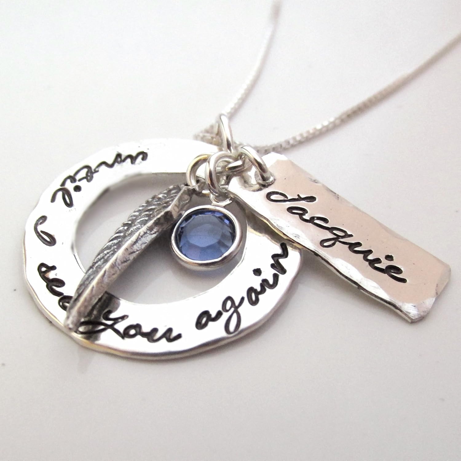 Hand stamped jewelry Memorial Jewelry
