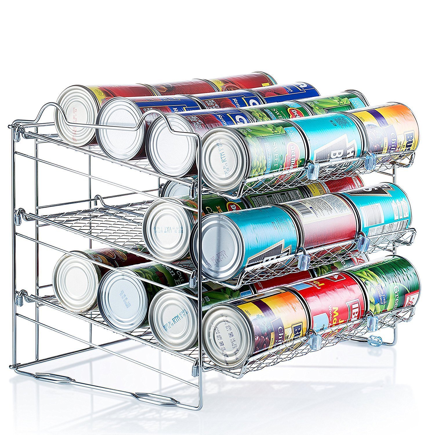 Saganizer Chrome Stackable Can Organizer Can Rack Holds up to 36 Cans
