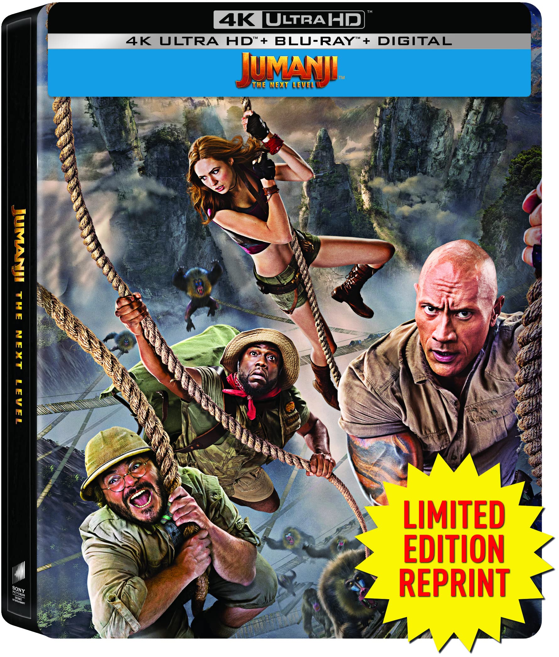 Photo 1 of Jumanji: The Next Level (Limited Edition Steelbook) [4K UHD + Blu-ray + Digital]