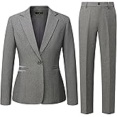 Women's 2 Piece Suit One Button Dressy Blazer Pants Suit Set Business Casual Outfits