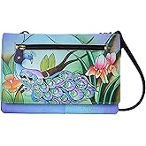 Anna by Anuschka Women’s Hand-Painted Genuine Leather Organizer Wallet On a String