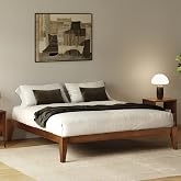 AllForWood Thor Japanese Joinery Bed Frame Queen, Solid Wood (Walnut) | Tool-Free Easy Assembly: Sturdy Solid Wood Japanese Joinery, Quiet Slats, Minimalist Japandi Style, No Box Spring Needed