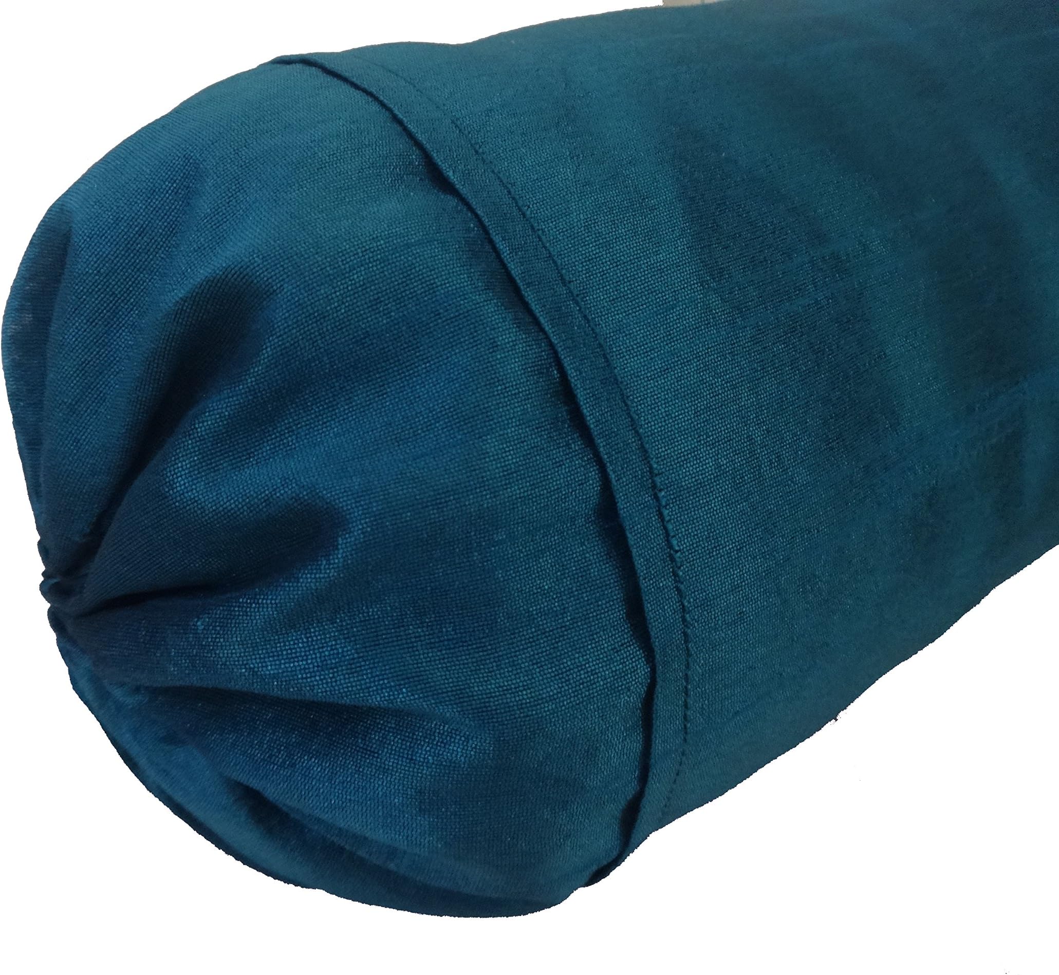 CPEX Teal Blue 6"x24" Polyester Dupioni Silk Round Long Chair Décor Bolster Cover