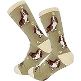 Basset Hound Dog Socks: Full Body, Khaki, One Size Fits All by E&S Pets