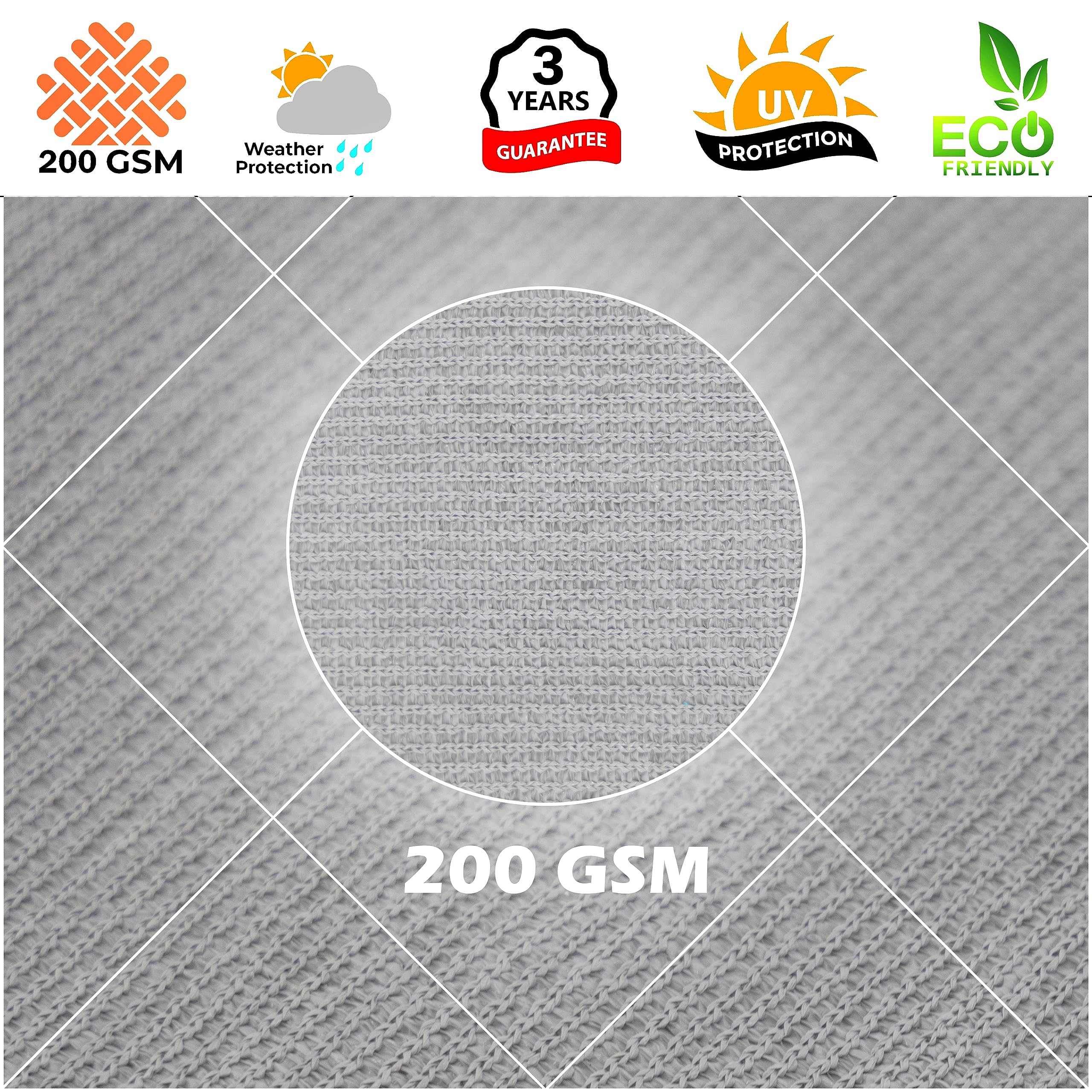 Royal Shade 8' x 9' x 12' Grey Right Triangle Sun