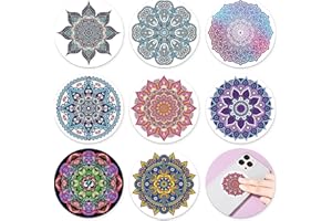 JEYIOUR 40 Pcs Anxiety Sensory Stickers Calm Stickers Mandala Style Marble Ink and Starry Sky Fidget Textured Decals Tactile Rough Calming Sensory Strips Anti Stress Items for Adult (Mandala)