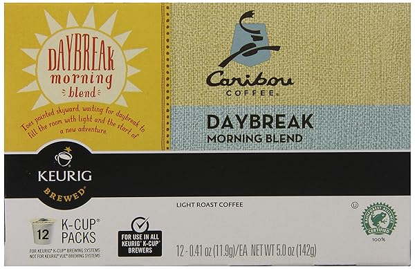 CARIBOU COFFEE, DAYBREAK MORNING BLEND K-CUPS FOR KEURIG K-CUP BREWERS, 12-COUN