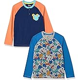 Amazon Essentials Disney | Marvel | Star Wars Boys and Toddlers' Long-Sleeve Henley T-Shirts, Pack of 2
