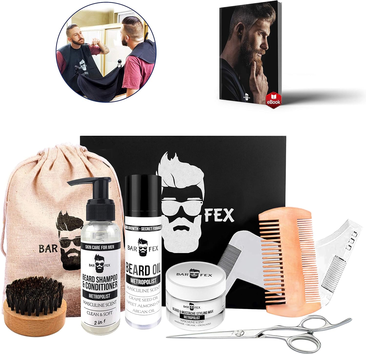 BarFex Beard Grooming Kit for Men Winner 2020 Beard care made in