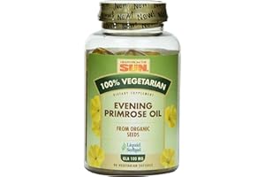 HEALTH FROM THE SUN Nature's Life Evening Primrose Oil, Vegetarian | PMS & Menopause Hormone Balance Support | Skin Health | 90 CT